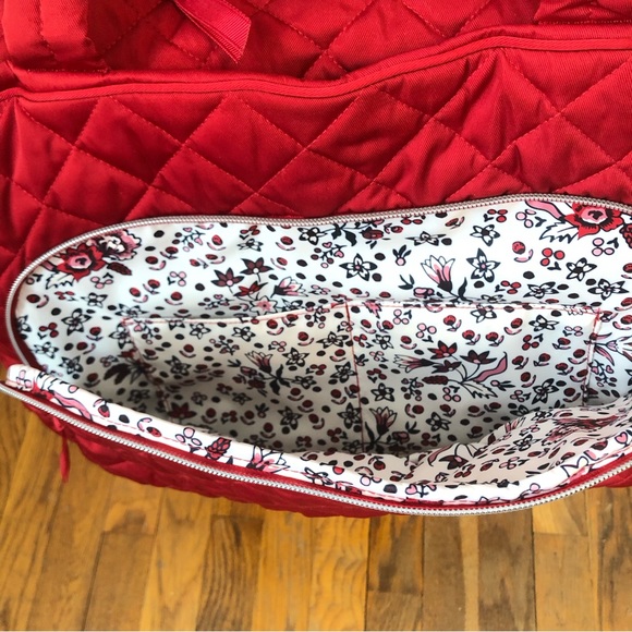 Vera Bradley Performance Twill Weekender Travel Carry-On Bag Duffle Red luggage - Picture 8 of 11
